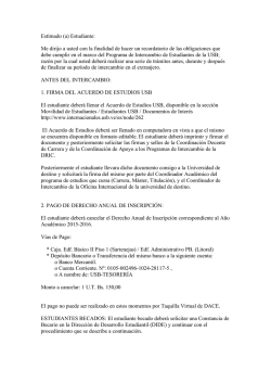 Obligaciones de los Estudiantes de Intercambio Internacional