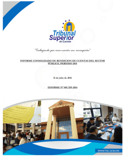 Informe 001-DF-2016 - Tribunal Superior de Cuentas