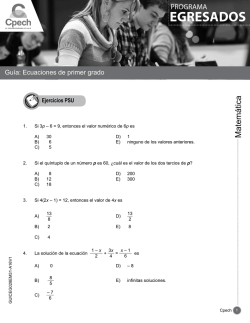 Gu&iacute;a Ecuaciones de primer grado