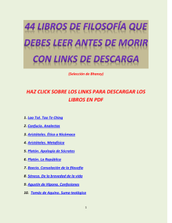 44 Libros de Filosof&iacute;a que debes leer antes de morir en pdf con links