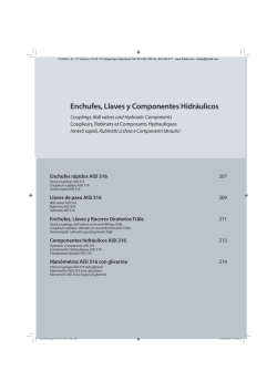 Enchufes, Llaves y Componentes Hidr&aacute;ulicos