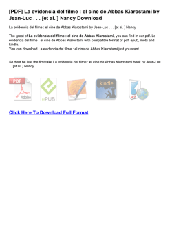 La evidencia del filme : el cine de Abbas Kiarostami by Jean-Luc