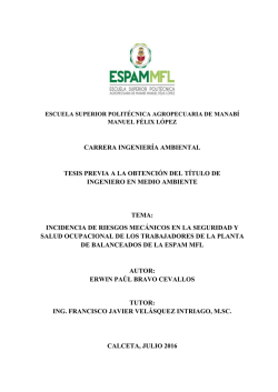 incidencia de riesg - Repositorio Digital ESPAM