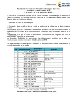 Seleccionados convocatoria Inmersi&oacute;n EEUU: Docentes secundaria