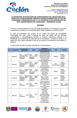 Informe - Sedmagdalena