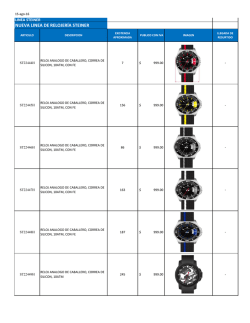 nueva linea de relojer&iacute;a steiner