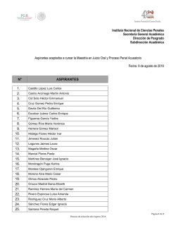 Instituto Nacional de Ciencias Penales Secretar&iacute;a General