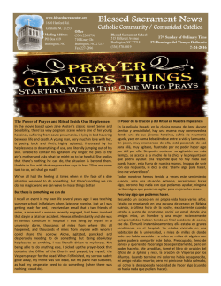 Blessed Sacrament News