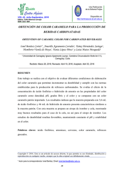 OBTENCI&Oacute;N DE COLOR CARAMELO PARA LA PRODUCCI&Oacute;N DE