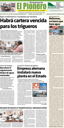 Empresa alemana instalar&aacute; nueva planta en el Estado