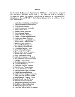 Listado de docentes pendientes para notificarse de