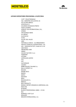 listado expositores provisional a 25/07/2016