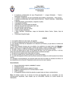 3&deg; Semestre - Colegio Pedro Moreno