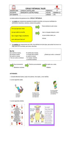 coplas y retahilas. taller