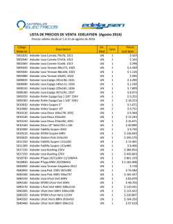 Lista de Precios Edelaysen