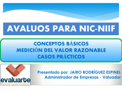 Aval&uacute;os Niif - Sociedad Colombiana de Arquitectos