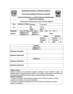 Introducci&oacute;n al Pensamiento Social y Pol&iacute;tico Moderno