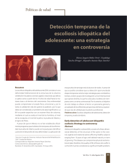 Detecci&oacute;n temprana de la escoliosis idiop&aacute;tica del