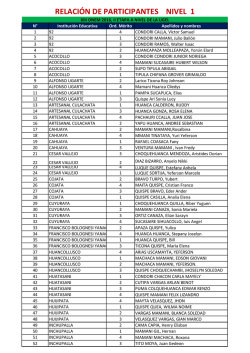 la relaci&oacute;n de inscritos para la II Etapa ONEM e Instructivo.