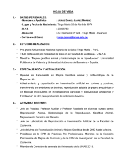 curriculum vitae - Universidad Nacional Agraria de la Selva