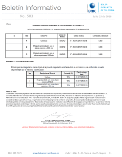 No. 503 - Bolsa Mercantil de Colombia