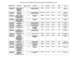 proyectos formaci&oacute;n human&iacute;stica periodo b-2016