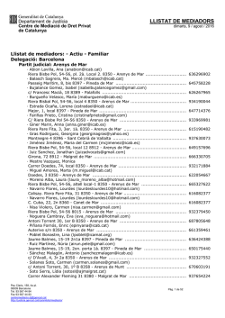 Registre de mediadors de fam&iacute;lia actius