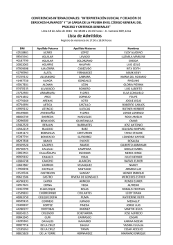 Lista de Admitidos