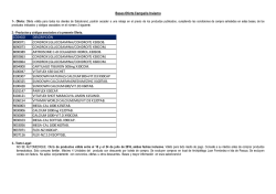 Bases Oferta Campa&ntilde;a Invierno C&Oacute;DIGO DESCRIPCI&Oacute;N 8090071