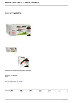 Especialidades Varias : Ankofen Inyectable