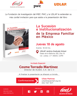 Presentaci&oacute;n del libro La Sucesi&oacute;n e Institucionalizaci&oacute;n de