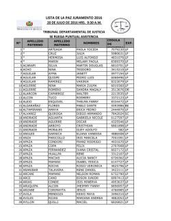 lista de abogados habilitados para el juramento en el departamento