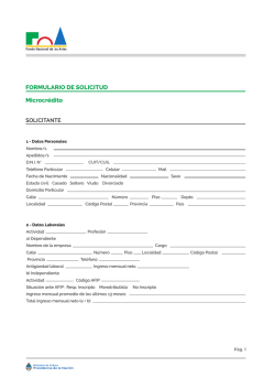 Microcr&eacute;dito - Fondo Nacional de las Artes