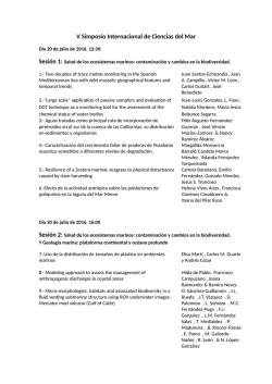 V Simposio Internacional de Ciencias del Mar