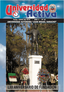 Descargar Revista - Tarija - Universidad Aut&oacute;noma Juan Misael