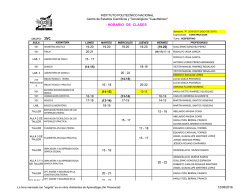 horario de clases - CECyT #7 CUAUHTEMOC