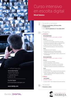 Curso intensivo en escolta digital