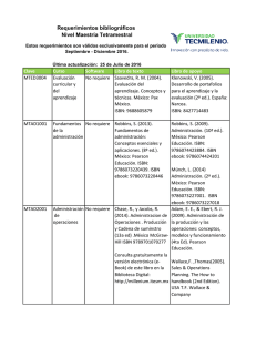 Septiembre - Diciembre 2016