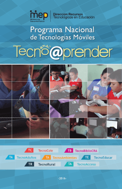 Folleto del Plan Nacional de Tecnolog&iacute;as M&oacute;viles