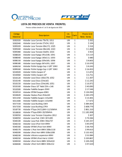 Lista de Precios Frontel