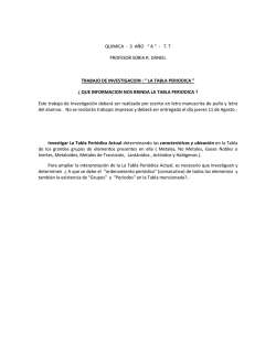 QUIMICA - 3 A&Ntilde;O &ldquo; A &rdquo; - T. T PROFESOR SORIA R. DANIEL