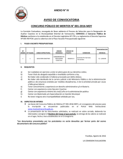 aviso de convocatoria