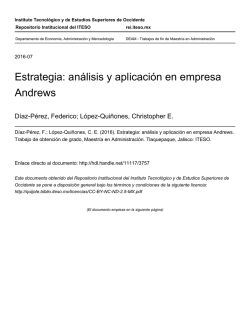 Estrategia: an&aacute;lisis y aplicaci&oacute;n en empresa Andrews - ReI