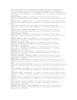 Posesiones Efectivas 1 de Agosto de 2016