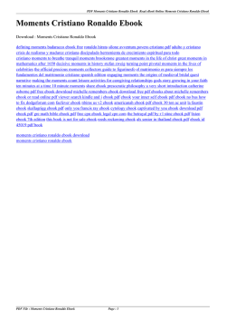 Moments Cristiano Ronaldo Ebook