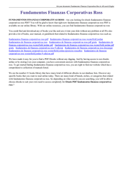 Fundamentos Finanzas Corporativas Ross