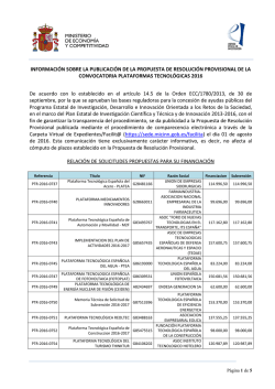 Informaci&oacute;n acerca de la Propuesta de Resoluci&oacute;n Provisional