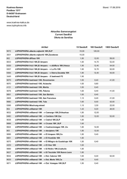 Koehres-Samen Stand: 07.08.2016 Postbox 1217 D