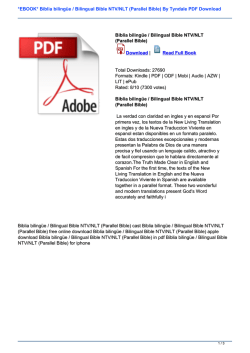 *EBOOK* Biblia biling&uuml;e / Bilingual Bible NTV/NLT (Parallel Bible