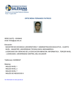 ORTIZ MENA FERNANDO PATRICIO SEDE QUITO